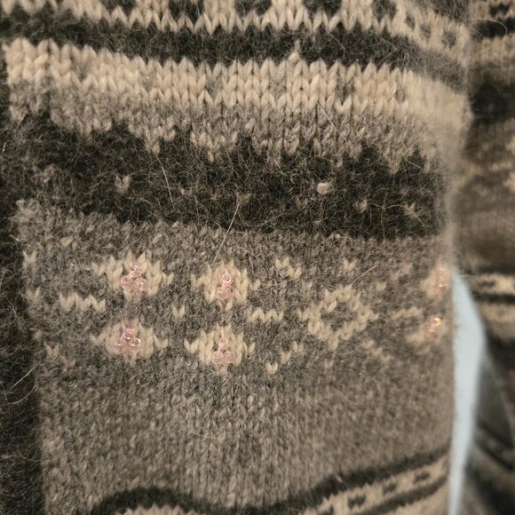 DRESS BARN ZIP UP SWEATER. ANGORA - Picture 8 of 9